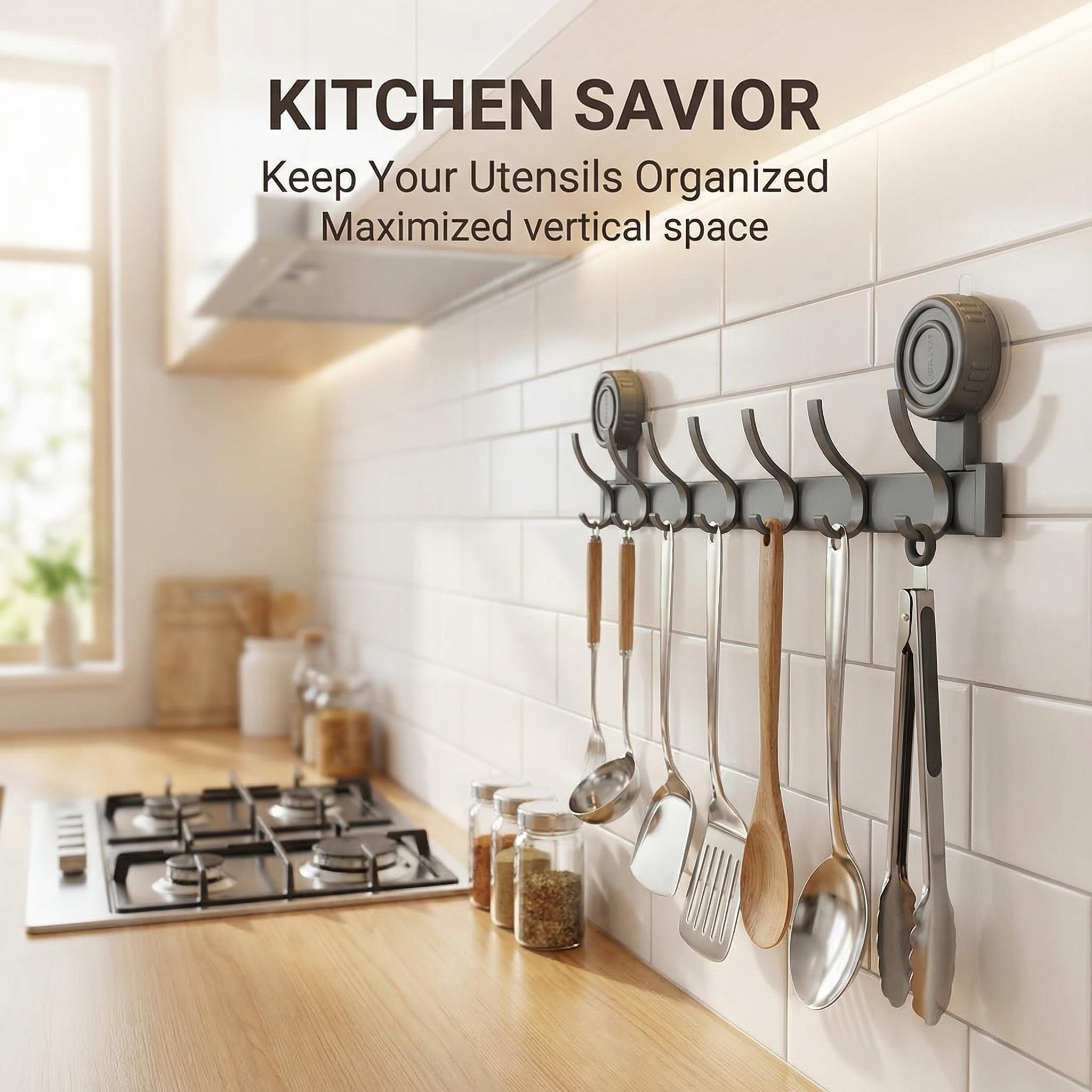 No Drill Suction Cup Hook Rack, Heavy Duty Space Aluminum Wall Hooks for Bathroom Kitchen, 10KG Load Bearing Waterproof Towel Rack No Drill Suction Cup Hook Rack, Heavy Duty Space Aluminum Wall Hooks for Bathroom Kitchen, 10KG Load Bearing Waterproof Towel Rack