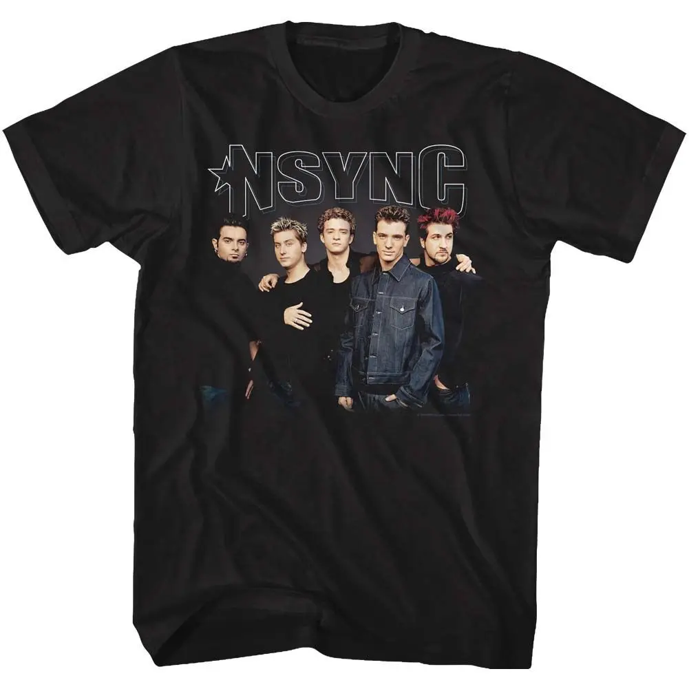 NSYNC Greatest Hits Band Photo Black Pop Music Boy Band Shirt T-Shirt S-6XL
