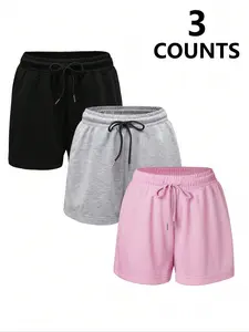 Women's Star Pattern Adjustable Drawstring Shorts, Elastic Waist Design, Fitted, Perfect for Spring Summer Style, Trendy Fashion Pants for Various Occasions