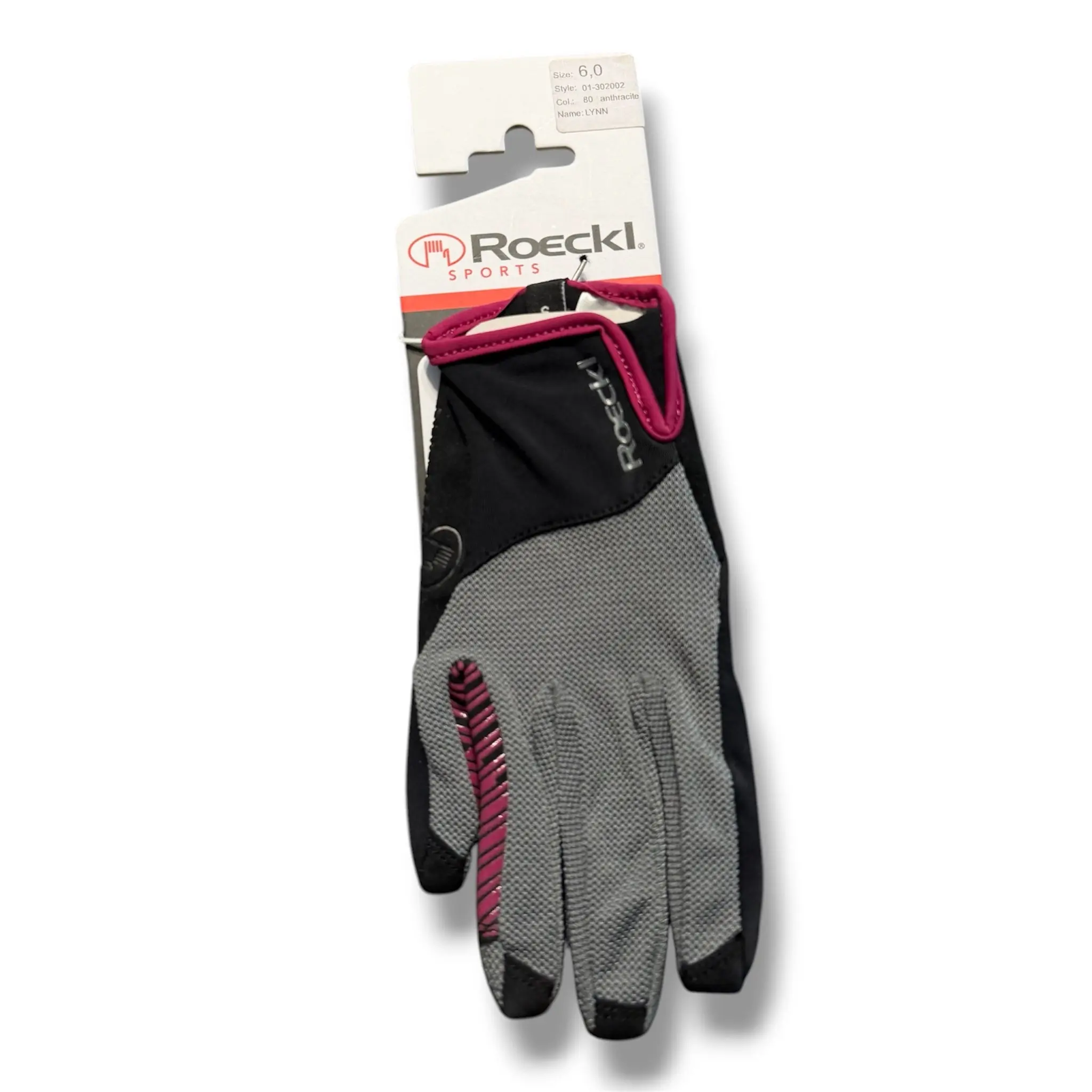 Roeckl “Lynn” Performance Riding Gloves – Anthracite (Size 6.0)