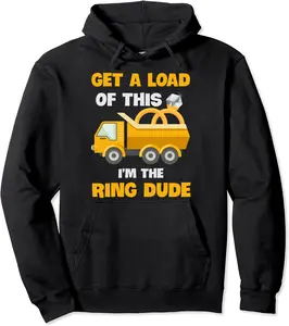 Ring Dude Wedding Truck Boys Bearer Security Pullover Hoodie - 76B0BR1TPDN9