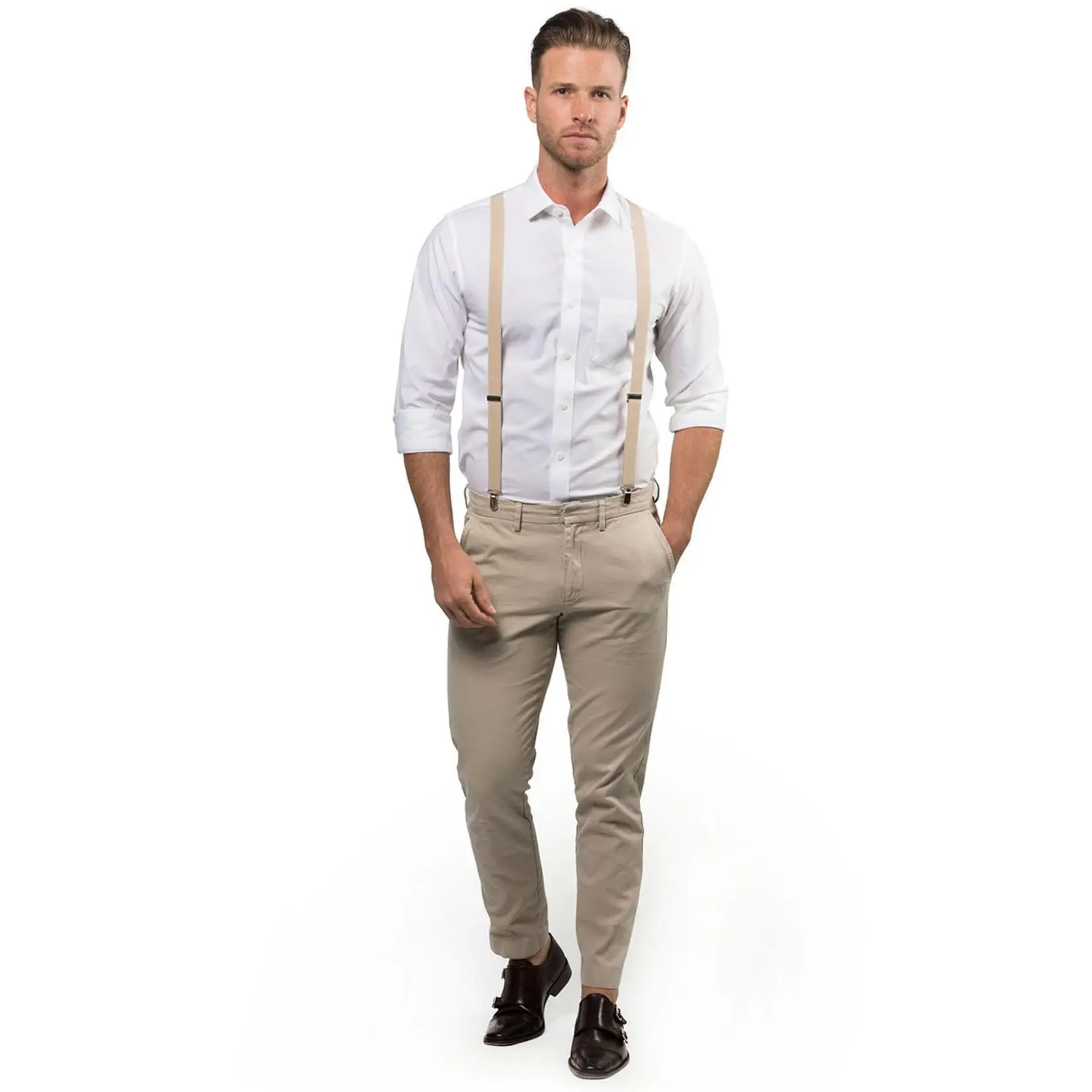 Beige Suspenders