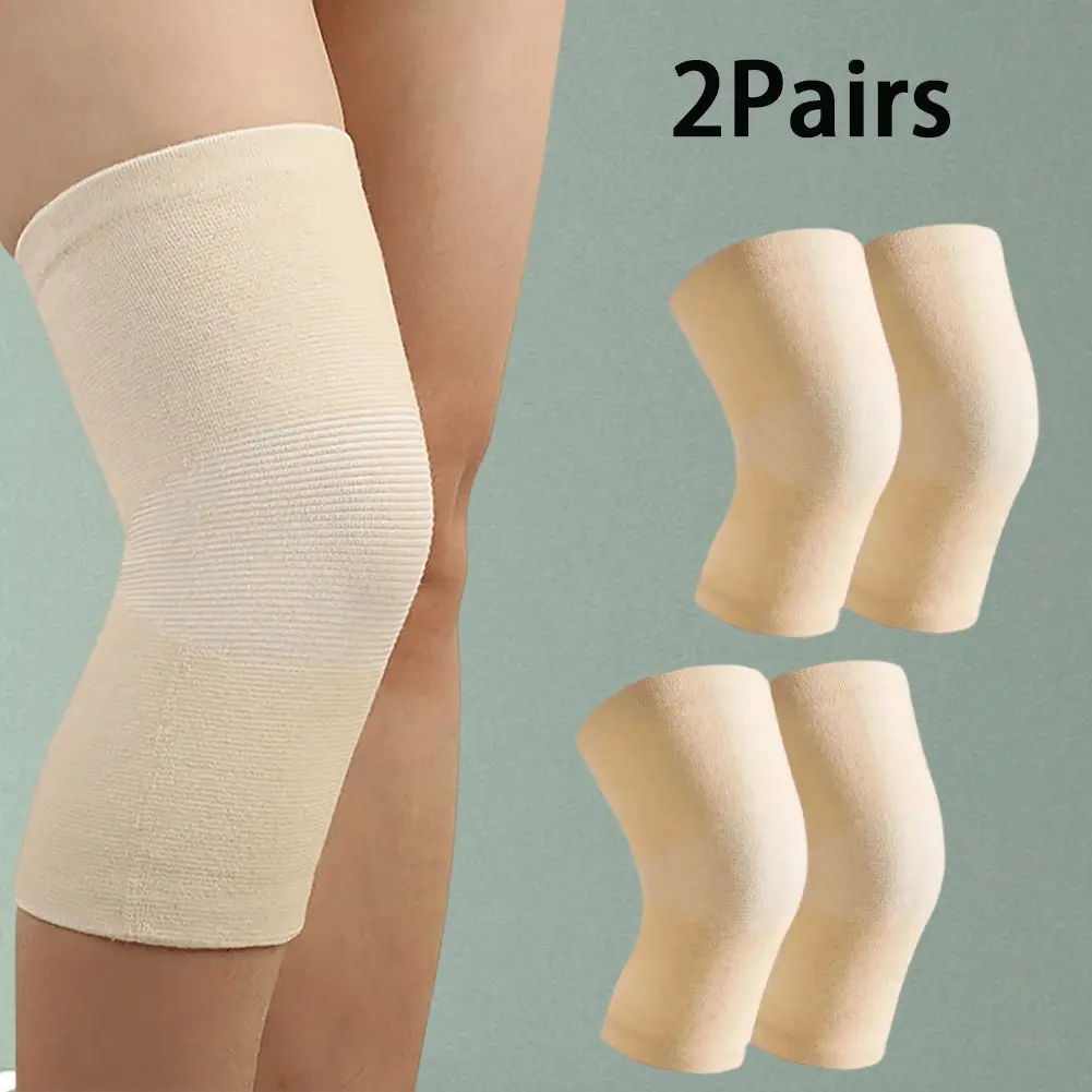 2 Pairs (Large) Adult Cotton Compression Knee Sleeves - Sports, Volleyball Leg Support Brace for Arthritis Control, Running Pain Management (Home Improvement, Building Supplies, Wallpaper & Wall Trim), 2Pairs(Large)