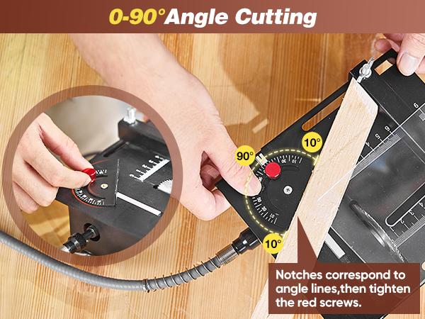 Saker Mini Table Saw, Multi-Functional Portable, 7 Speed Adjustment, Suitable for Metal, Wood, Aluminum Grinding and Cutting, Compact Design Outdoorfun