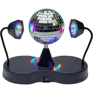 Rotating Disco Ball - LED Revolving Disco Ball with Movable Strobe Lights, Mirror Lights, Mini Lava Lamp Alternative, 30 Second Dance Party Decor