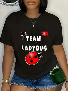 100% Cotton Casual Tshirt Team Ladybug T-Shirt Cute Insect Lover Gift