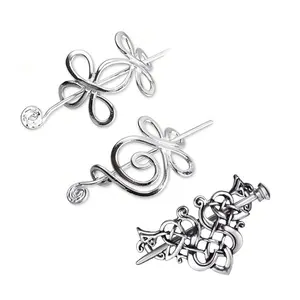 3pcs Shawl Pin Set for Women, Celtic Crossed Knots, Handmade Scarf Pin, Sweater Brooch, Cloak Pin, Ideal for Christmas and Valentine's Day