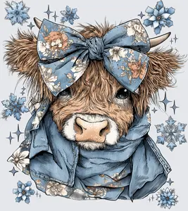Denim Highland Cow