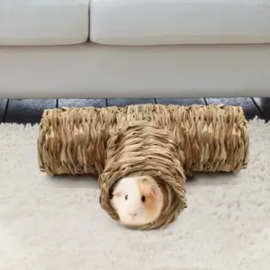 Handwoven Straw Tunnel & Nest for Hamsters, Waterloo Pet Toy