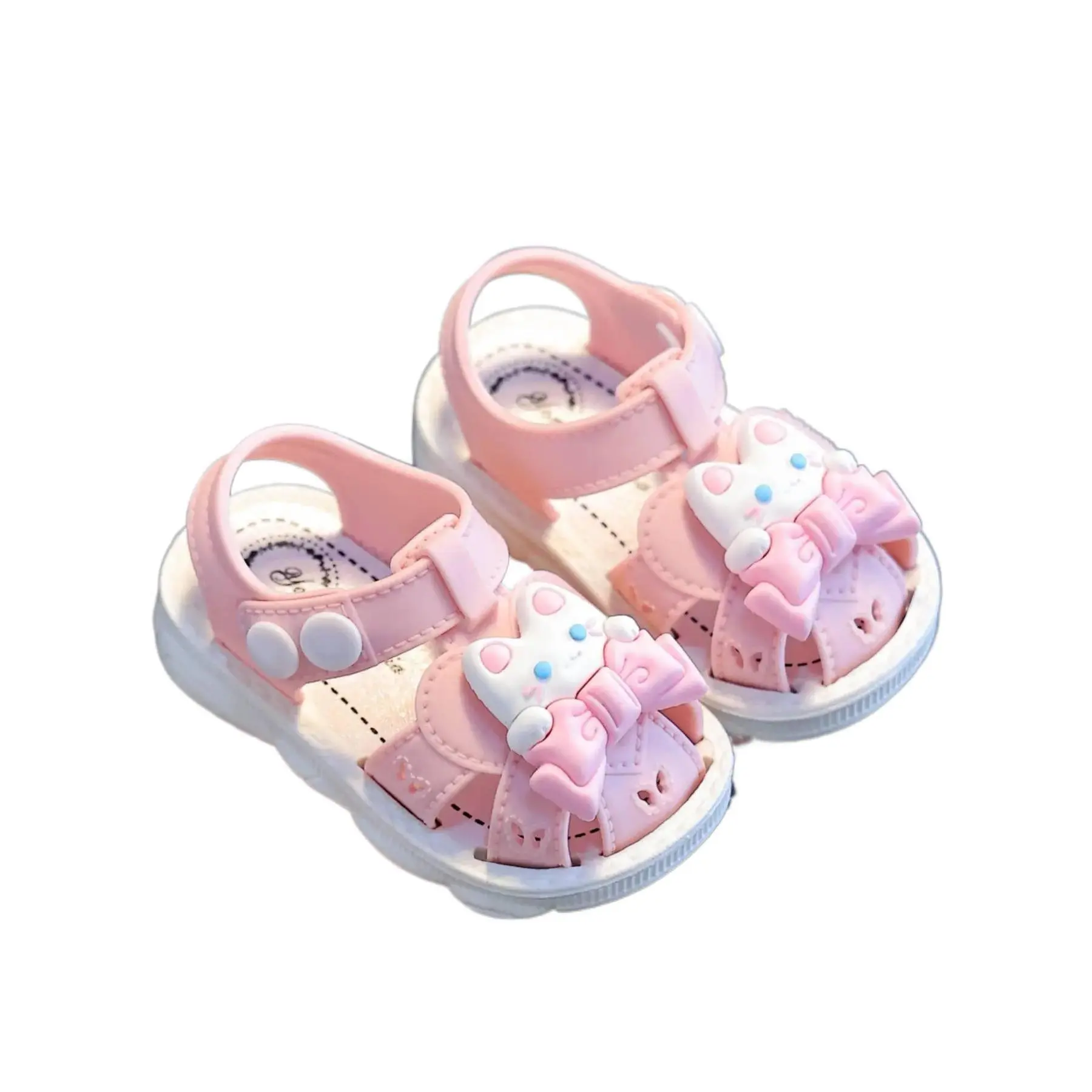 Cute Closed Toe Summer Sandals for Baby Girls, Soft Sole Anti-Slip First Walker Shoes for Beach or Indoor Play, Cute Sandals & Flip Flops, Girly Sandals & Flip Flops