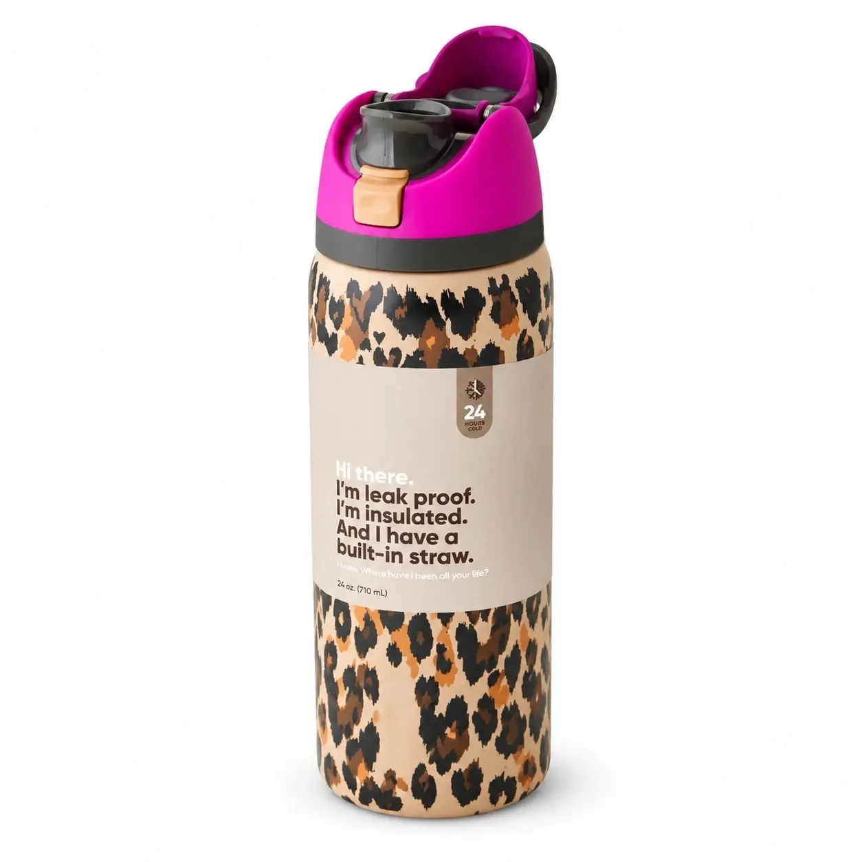NEW Owala ""Wild At Heart"" 32oz Sip Free Limited Edition UO Cheetah Leopard Print