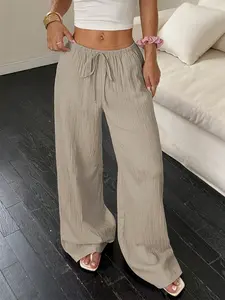2025 Fall New Women’s Fashion Trousers – Solid Color Straight-Leg Pants, Elegant and Versatile