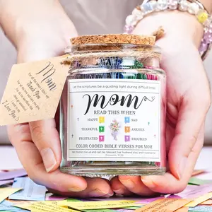 92 Color Coded  Verses In A Jar, Christian Gifts For Women, Daily  Verse, God Gifts ( Verse Jar For Mom) ( For Mom)