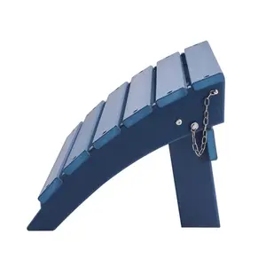 Adirondack Ottoman, 15.7Lx 18.9Wx 13H Inch HDPE Plastic Folding Adirondack Ottoman, Weather-Resistant Foot Rest for Adirondack Chair, Widely Used for Outside Porch Pool Lawn Backyard, Blue