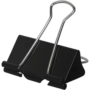 Large Binder Clips 1.6 Inch (60 Pack) Big Binder Clips for Office and Home Supplies Black