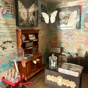 The Butterfly Scientist’s Miniature Dollhouse Display Room Box Vignette