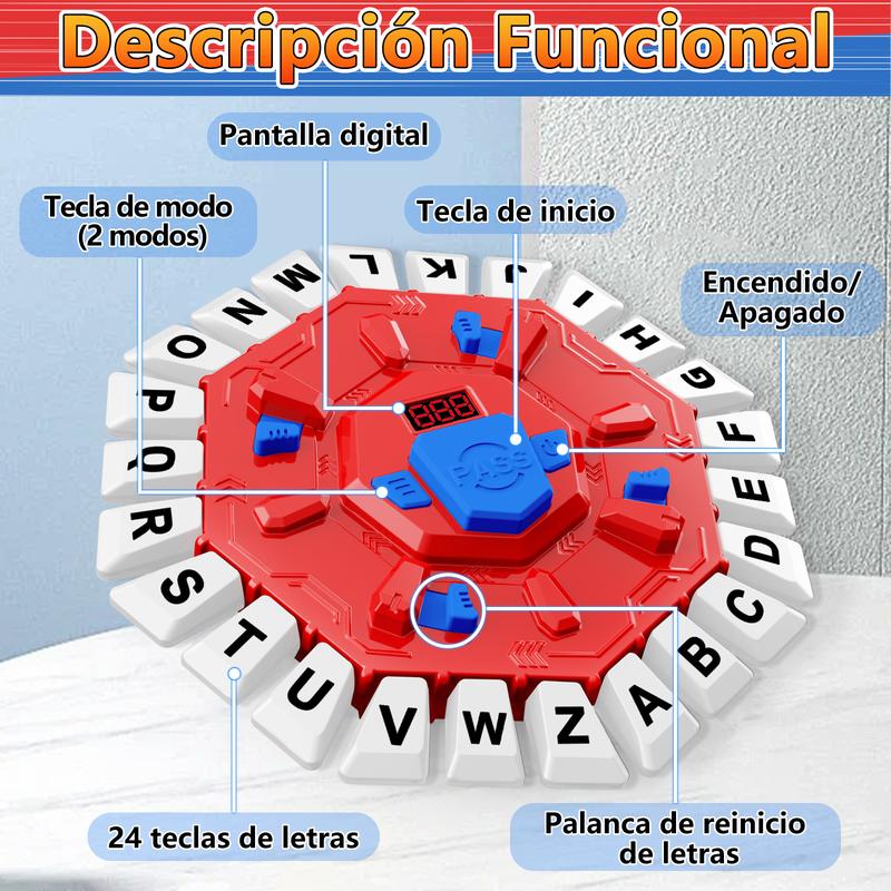 Juego de Mesa en Español con Pantalla Digital y 2 Modos de Juego, 35 Tarjetas Doble Cara, Ideal para Fiestas y Aprendizaje Interactivo, Juegos de Mesa para Niños y Adultos