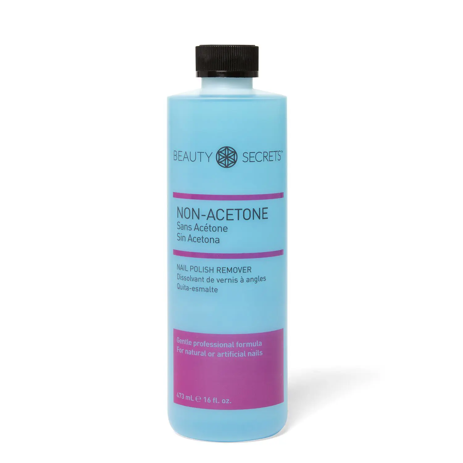 Beauty Secrets NonAcetone Nail Polish Remover, Fast Acting, Gentle on Natual Nails, Professional Formula, 16 Fl Oz, Nail Care, Beauty Products