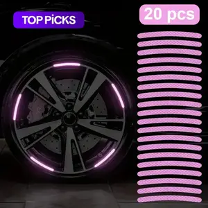 Car Wheel Reflective Sticker, Car Wheel Hub Reflective Sticker, Universal Motorcycle Electric Car Wheel Warning Sticker