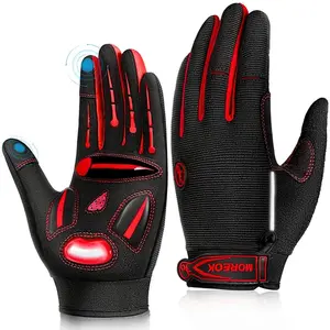 Bike Cycling Gloves for Men Women, Touchscreen Full Finger Shock-Absorbing 5MM Gel Pads MTB Road Bicycle Gloves for Mountain Biking Running Hiking Outdoor Sports