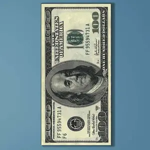 5D DIY Full Drill Diamond Painting - Dollar Bill Diamond Painting Kit, Mosaic Canvas DIY Wall Art, Home Wall Decor for Halloween, Christmas, Birthdays, and Anniversary Gifts