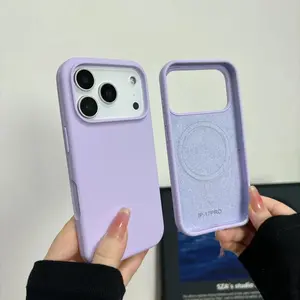 Liquid Silicone Magnetic For Magsafe Wireless Charge Phone Case for iPhone 17 Air 16 15 Plus 14 13 12 11 Pro Max Original Cover Lotus Design