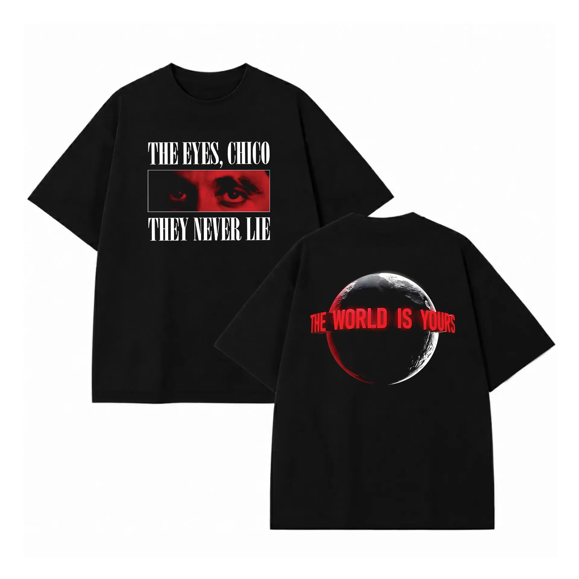 Scarface Tony Montana The Eyes Chico Graphic Tee | Movie T-Shirt