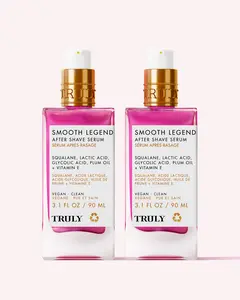 2-Pack Smooth Legend After Shave Serum – Targets Ingrowns and Discoloration with Glycolic Acid & Squalane – Calms Irritation and Redness – Brightens and Smooths Skin on Legs, Underarms & Pubic Area – Lightweight, Fast-Absorbing Formula