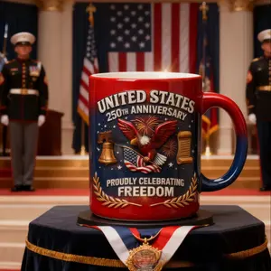 Exclusive commemorative mug for the 250th anniversary of the United States, America 250th Anniversary, Independence Day commemorative mug