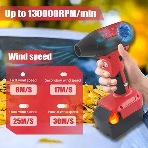 Mini Jet Dry Blower Turbo Fan For Milwaukee 18V For M18 Battery, 130000RPM Adjustable Wind Speed Cordless Portable Handheld Blowers For Car, Leaf Blower, Cleaning, Camping (Battery Not Included)