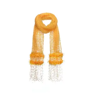 Yellow Cashmere Handmade Knit Shawl