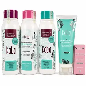 Intensive Growth Kit Kaba - 5-Piece Hair Care Product Set, shampoo, acondicionador, BIomascarilla, biorepolarizador, tónico crecimiento