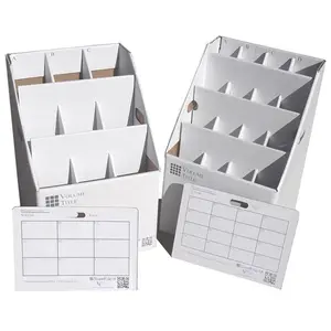 Advanced Organizing Systems 16-Slot Corrugated Rolled Document Organizer - Portable Document Holder with Label Slots for Office Desk Organization