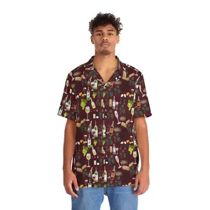 Men's Wine Hawaiian Shirt - Wine Themed Shirt - Wine Shirt - Men's Wine Shirt - Wine Pattern Shirt - Summer Wine Shirt - Gifts Suitable for Anyone