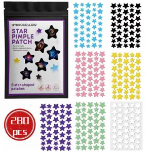 Multi-Color Star Acne Patches, Ultra-Thin Facial Acne Patches, Concealer & Pimple Patches, 280/1120/1680pcs, Single Item, Skin Care Solution