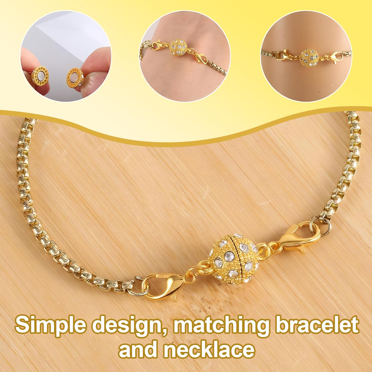 12 Pack Magnetic Necklace Clasps and Closures Necklace Jewelry Extender with Strong Magnet Magnetic Gold and Silver Plating Gift Bracelet Necklaces Chain Converters