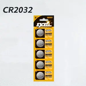 5 Pack Cr2032 Lithium Battery Buttons, 3v Cr2032 Dl2032 Ecr2032 Replacement Batteries for Electronic Watches, LED Toys, Remote Controls