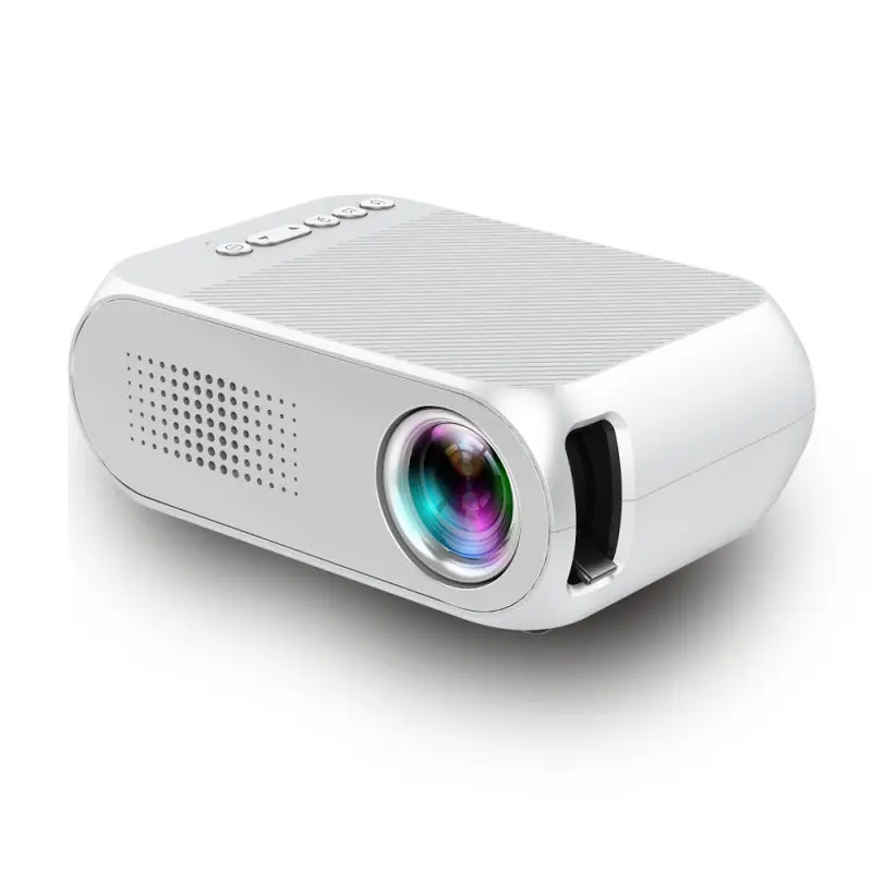HD Portable Mini Projector - 18W Energy Efficient, Black or Silver, Compatible with Blank Wall Use for Home, Dorm Rooms, Movie Nights
