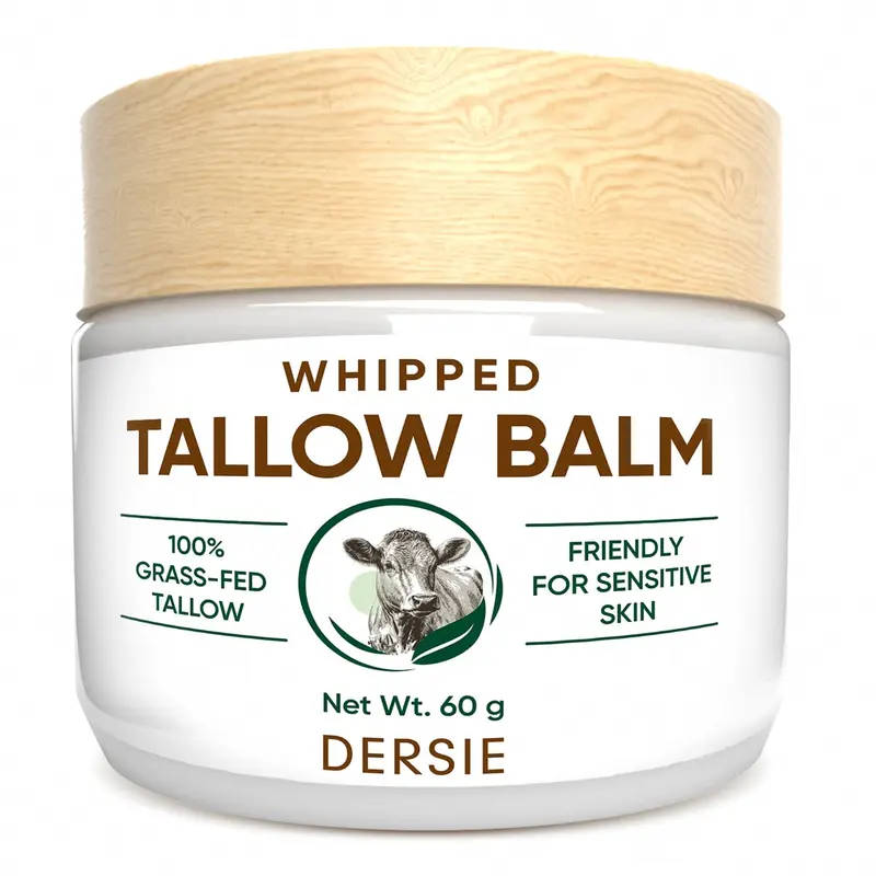Whipped Beef Tallow Balm for Skin: Tallow Face Moisturizer with Australia Emu Oil, Blue Cypress, Sandalwood Oil - Tallow Balm for Eczema Relief Hydrating Body Cream Intensive Soothing Care