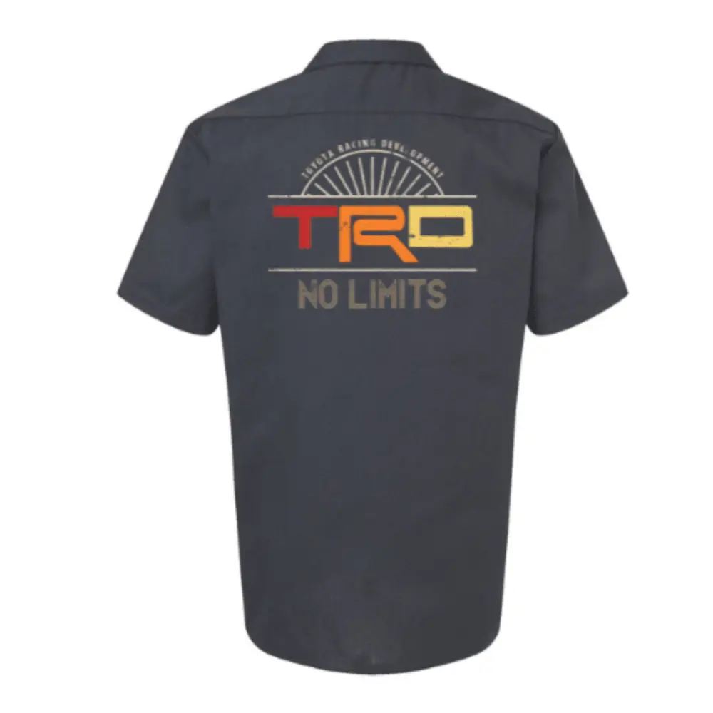 Toyota TRD No Limits Work Shirt for Toyota Enthusiasts Shortsleeve Breathable, Fabric, Menswear