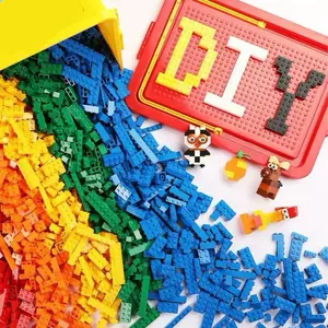500 Pieces Plastic Stem Building Blocks Set, Special Shape Compatible Non-Electronic Creative Toy, Educational Gift, DIY Kit, Reusable