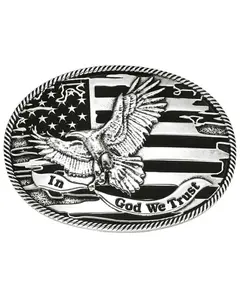 Montana Silversmiths Men's Men'S In God We Trust Patriotic Belt Buckle - A1063s