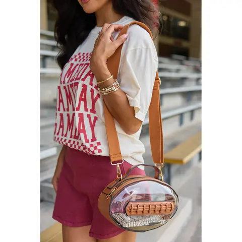 Kelce Brown Football Clear Bag