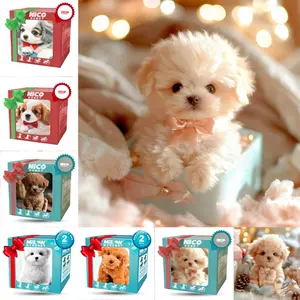 Cute Teddy Dog Plush Toy, Curly Hair Puppy Doll with Tag, Realistic Dog Shape, Perfect Birthday Gift for Kids, Stuffed Animals Surprise