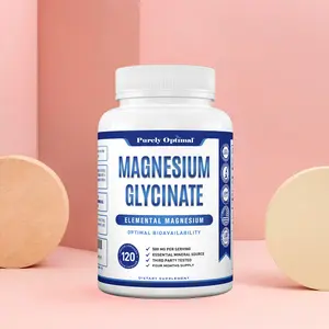 Purely Optimal Magnesium Glycinate 500mg – High-Absorption Supplement for Relaxation, Muscle, & Nerve Support – 120 Non-Buffered Capsules