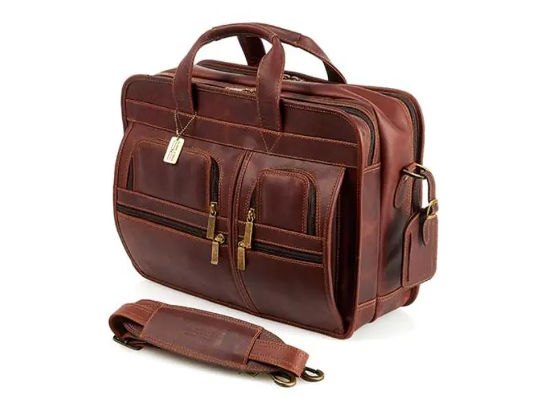 Claire Chase 151L Legendary Executive Computer Briefcase, Dark Brown