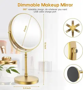 Rechargeable 10x Magnifying Makeup Mirror