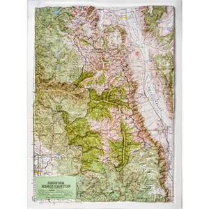 Sequoia and Kings Canyon National Park Raised Relief Map
