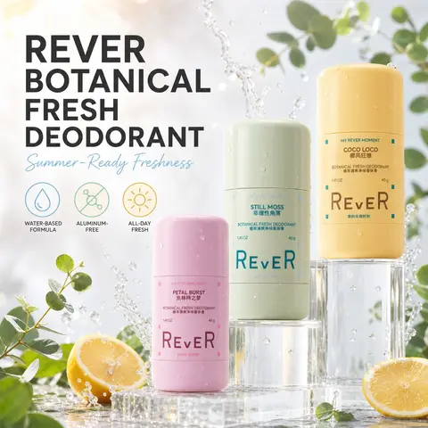 [NEW] REVER Botanical Fresh Deodorant Stick  | REVER Water-Based Aluminum-Free Deodorant | No Baking Soda No Alcohol | Zinc Ricinoleate + 7 Plant Extracts Odor Control | 8D Hyaluronic Acid Sensitive Skin  Safe