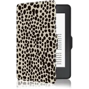 Case for 6" Kindle Paperwhite 5th/6th/7th Generation 2012-2017 Released(Model No. EY21 & DP75SDI),  Lightweight PU Leather Cover with Auto Wake/Sleep, Khaki Leopard Print